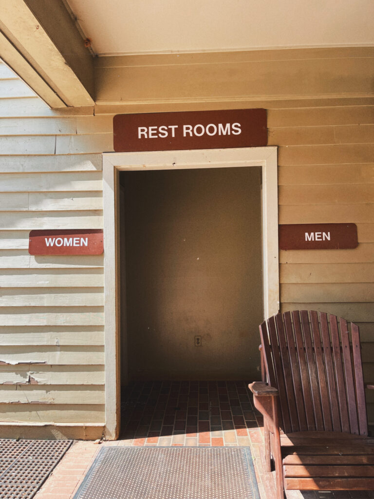mens and womens restrooms at providence canyon state park 