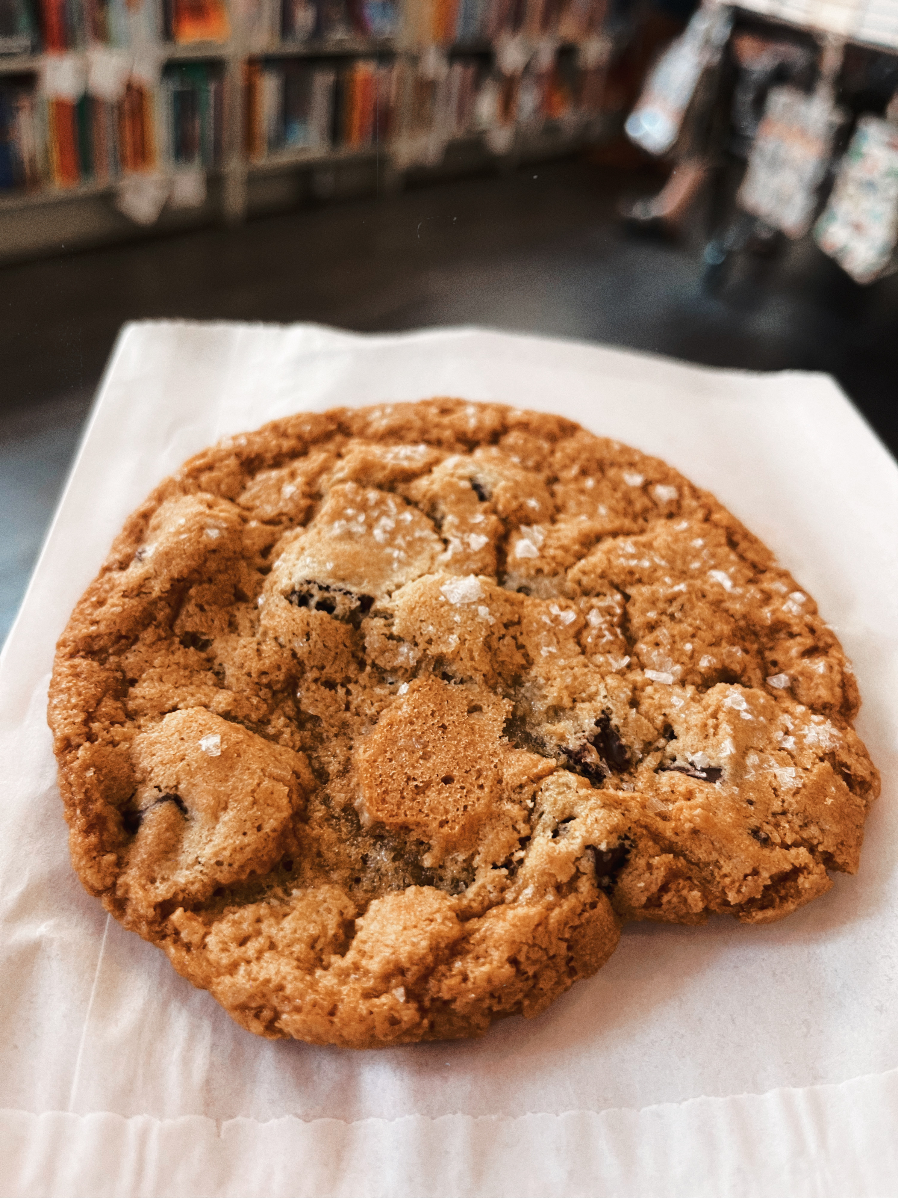 salted chocolate chip cookie from M. JudsonBooksellers in Greenville, South Carolina