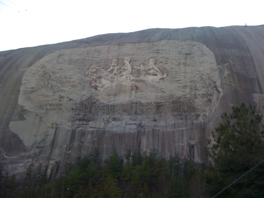 the face of Stone Mountain in Atlanta