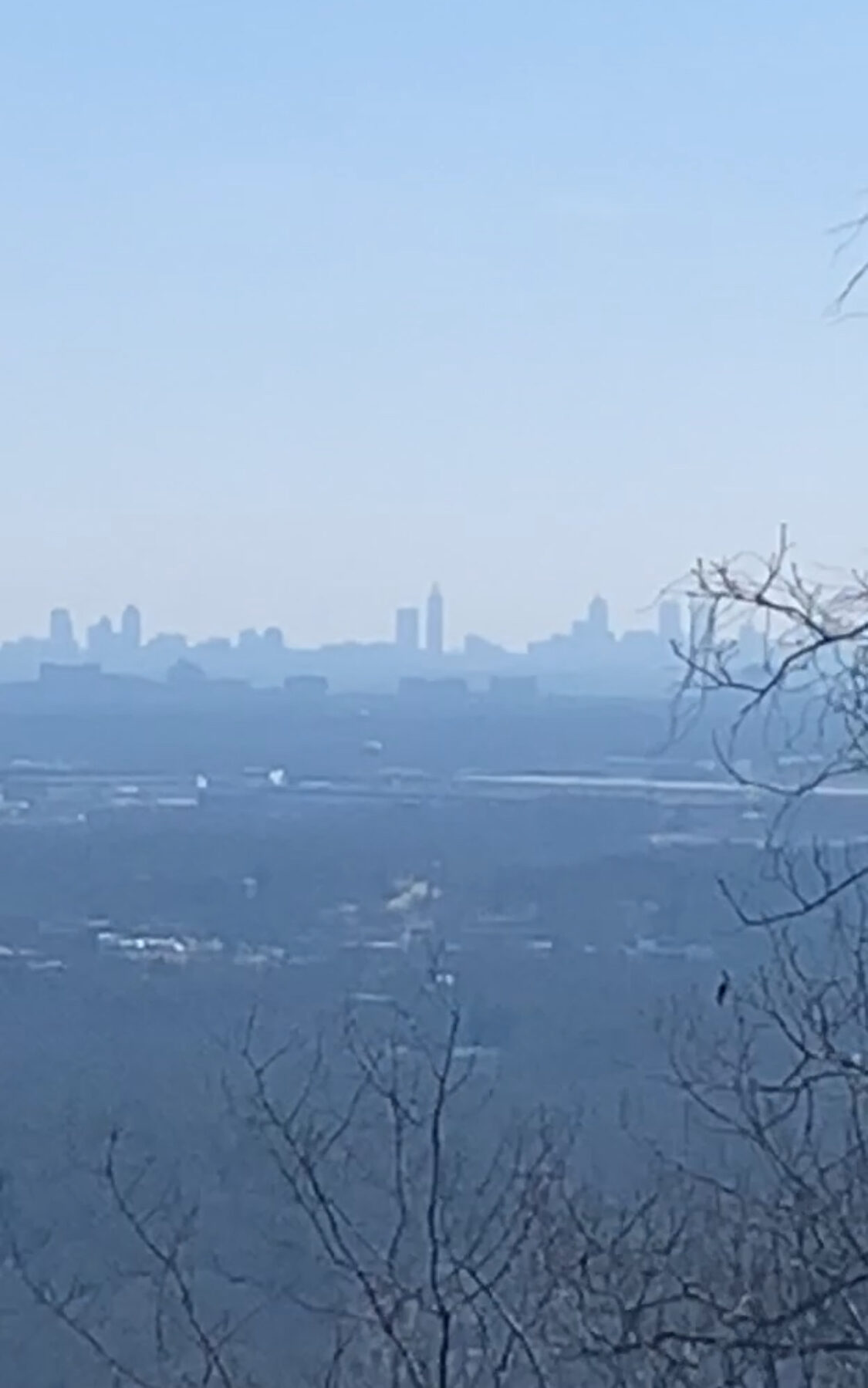 the view of the Atlanta skyline from Kennesaw Mountain