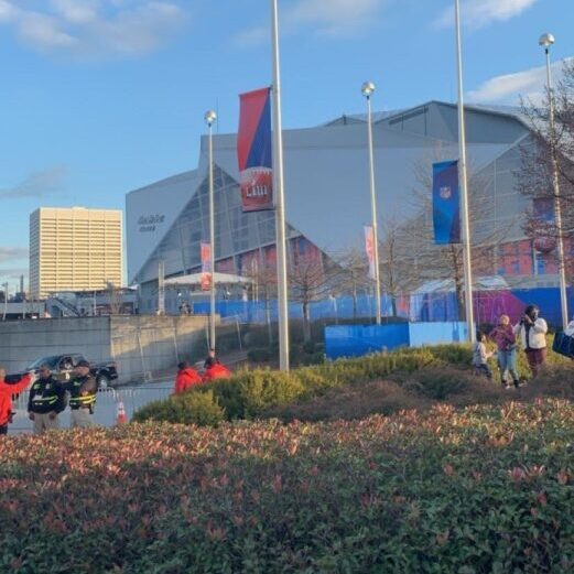 the Mercedes Benz Stadium in Atlanta, Georgia 