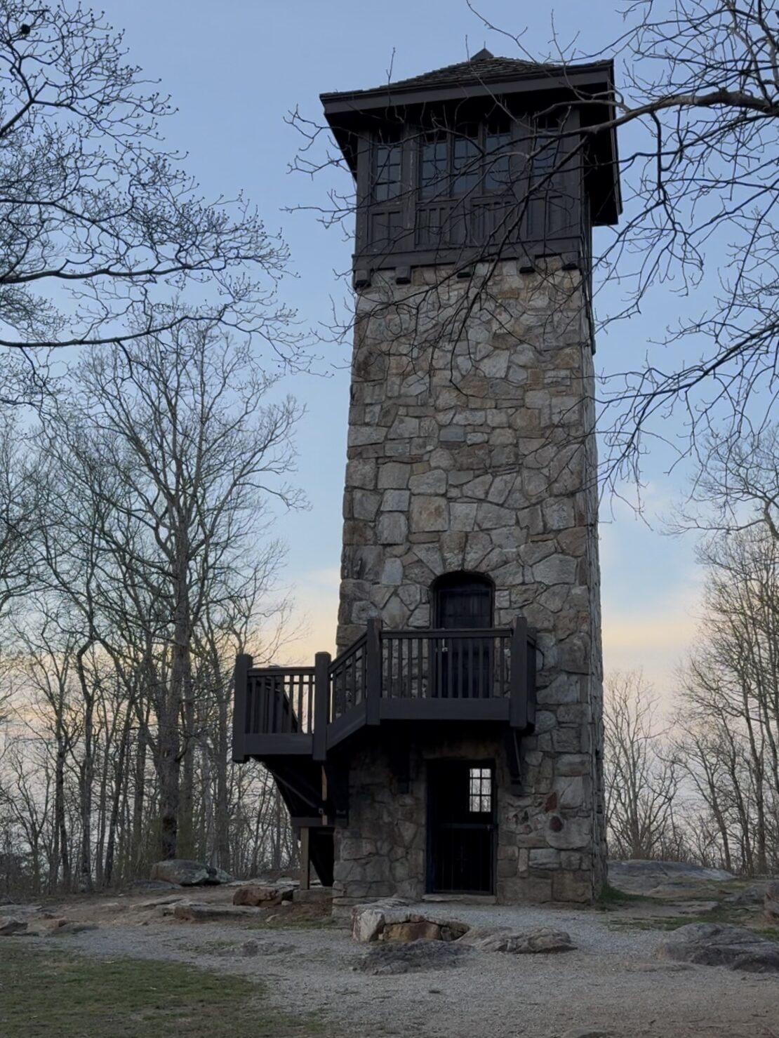 Stone Fire Tower on Fort Mountain West Overlook Trail