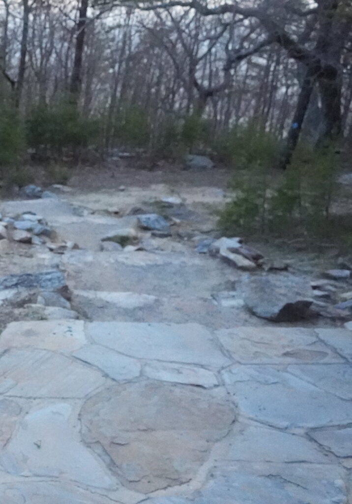 Stone stairs on Fort Mountain West Overlook Trail